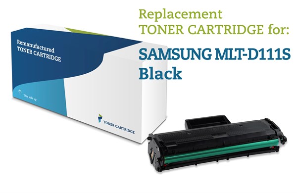 Sort lasertoner - Samsung MLT-D111S - 1.000 sider.